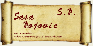 Saša Mojović vizit kartica